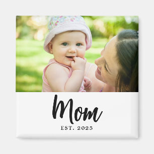 Mum Established Date Photo Gift Magnet
