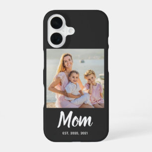 Mum Established Date Photo Script iPhone 16 Case