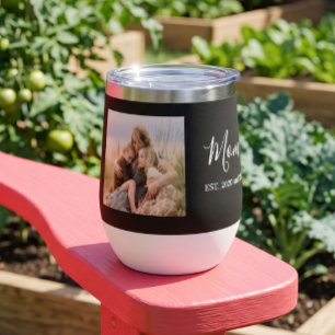 Mum Established Elegant Photo Script Black