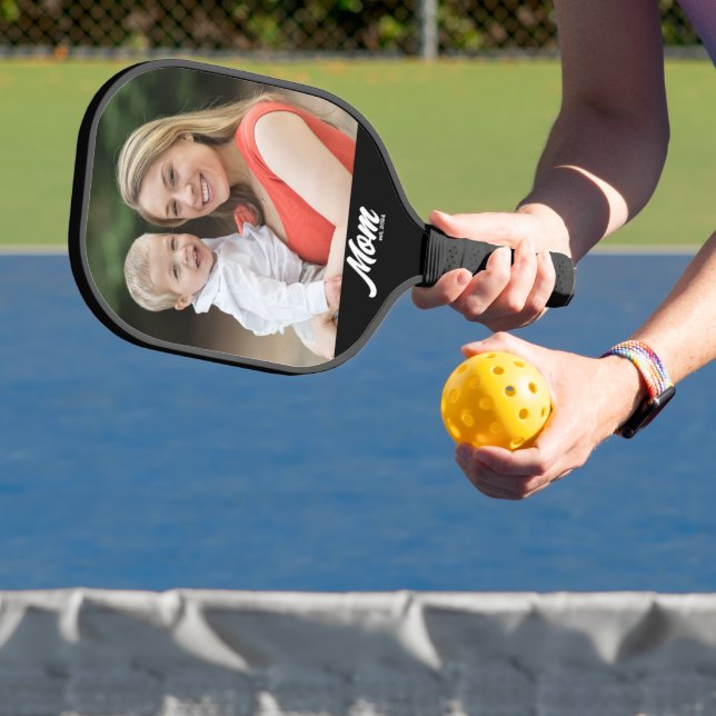 Mum Established Fun Script Photo Pickleball Paddle (Insitu)