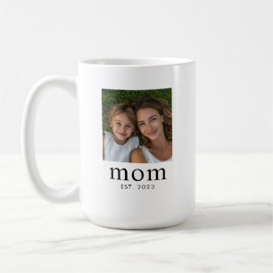 Mum Established Modern Black 2 Photo  Coffee Mug