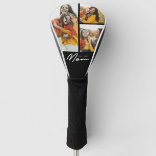 Mum Established Modern Bold Script Black 3 Photo Golf Head Cover