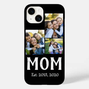 Mum Established Modern Script Black 3 Photo Case-Mate iPhone 14 Case