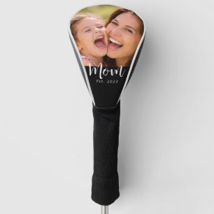 Mum Established Modern Script Photo Golf Head Cover