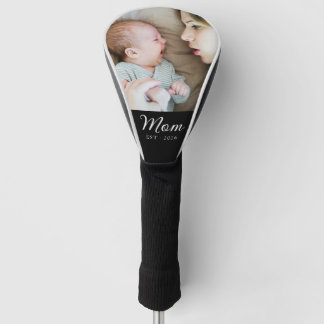 Mum Established Modern Script Photo Golf Head Cover