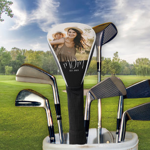 Mum Established Modern Script Photo Golf Head Cover