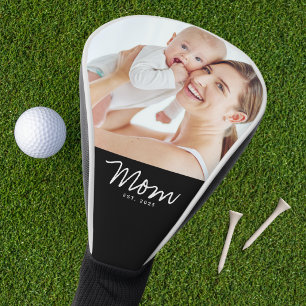 Mum Established Modern Script Photo Golf Head Cover