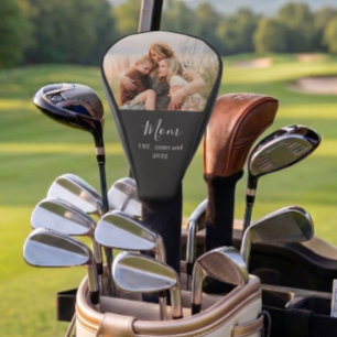 Mum Established Modern Script Photo Golf Head Cover