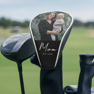 Mum Established Modern Script Photo Golf Head Cover