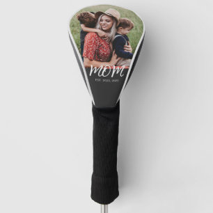 Mum Established Modern Script Photo Golf Head Cover
