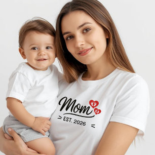 Mum Established Mothers Day Name Year  T-Shirt