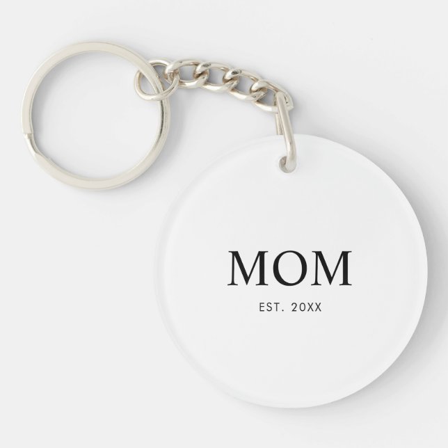 Mum Established Mum Gift Key Ring (Front)