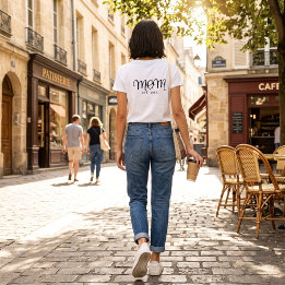 Mum Established New Mum Gift Black Script T-Shirt