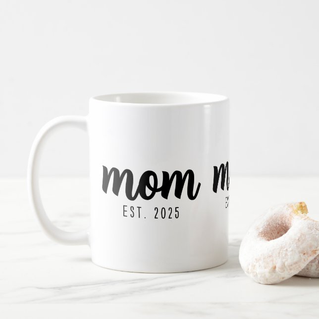 Mum Established New Mum Gift  Coffee Mug (With Donut)