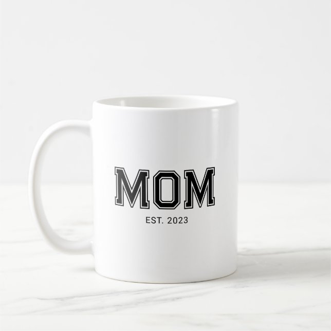 Mum Established New Mum Gift Coffee Mug (Left)