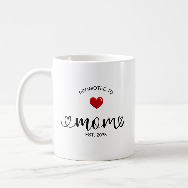 Mum Established New Mum Gift Coffee Mug (Left)