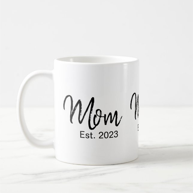 Mum Established New Mum Gift Coffee Mug (Left)
