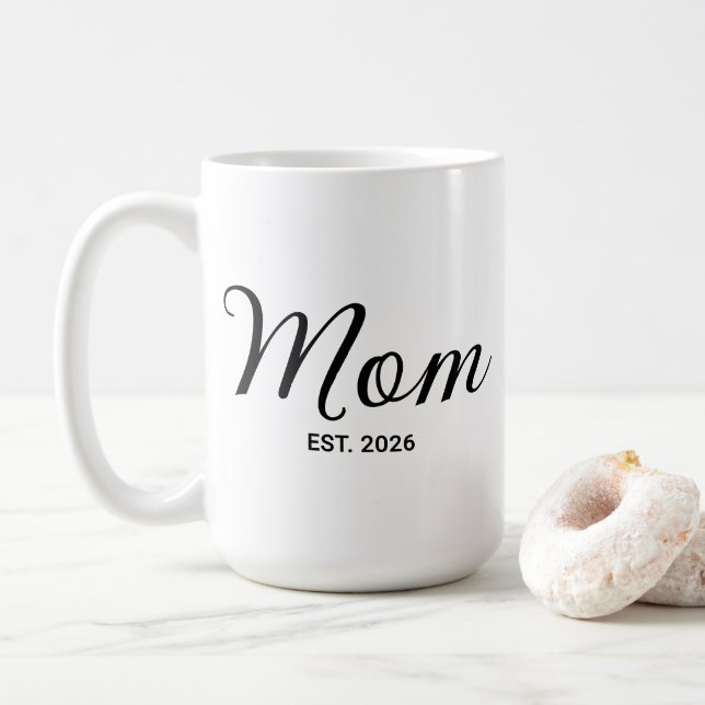 Mum Established New Mum Gift Coffee Mug (With Donut)