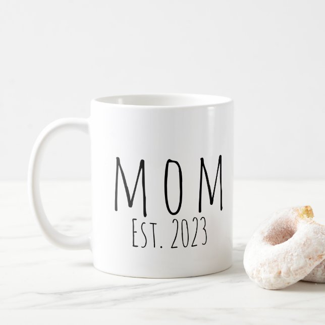 Mum Established New Mum Gift  Coffee Mug (With Donut)