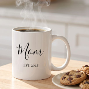 Mum Established New Mum Gift Minimalist Coffee Mug