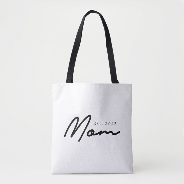 Mum Established New Mum Gift Tote Bag (Front)