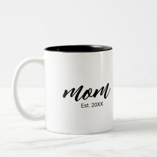Mum Established New Mum Gift Two-Tone Coffee Mug