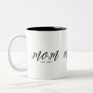 Mum Established New Mum Gift Two-Tone Coffee Mug