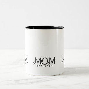 Mum Established New Mum Gift Two-Tone Coffee Mug