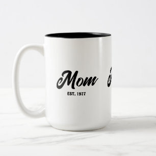 Mum Established New Mum Gift Two-Tone Coffee Mug