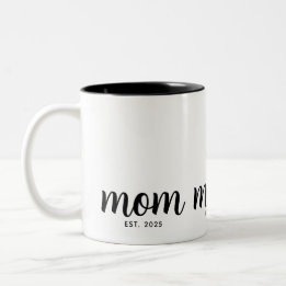 Mum Established New Mum Gift Two-Tone Coffee Mug