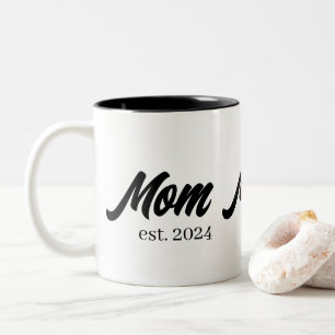 Mum Established New Mum Gift Two-Tone Coffee Mug