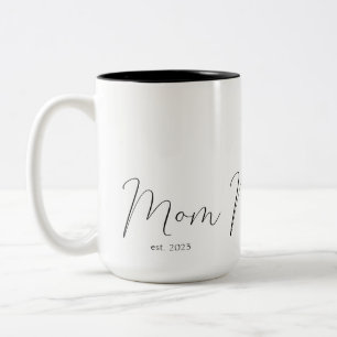 Mum Established New Mum Gift  Two-Tone Coffee Mug