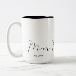 Mum Established New Mum Gift  Two-Tone Coffee Mug