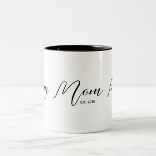 Mum Established New Mum Gift Two-Tone Coffee Mug