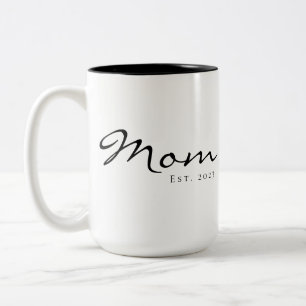 Mum Established New Mum Gift Two-Tone Coffee Mug