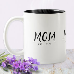 Mum Established New Mum Gift Two-Tone Coffee Mug