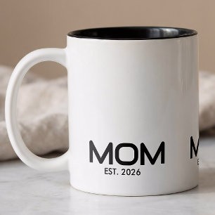 Mum Established New Mum Gift  Two-Tone Coffee Mug