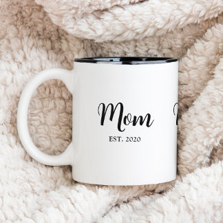 Mum Established New Mum Gift Two-Tone Coffee Mug