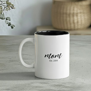 Mum Established New Mum Gift Two-Tone Coffee Mug
