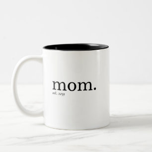 Mum Established New Mum Gift Two-Tone Coffee Mug