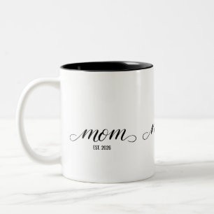Mum Established New Mum Gift Two-Tone Coffee Mug