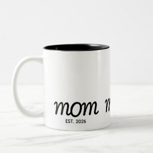 Mum Established New Mum Gift Two-Tone Coffee Mug