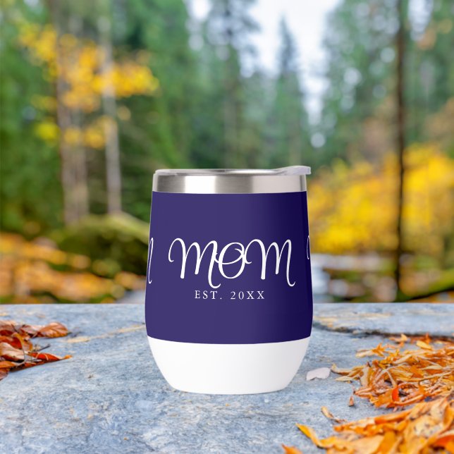 Mum Established New Mum Gift White Script (Outdoor)