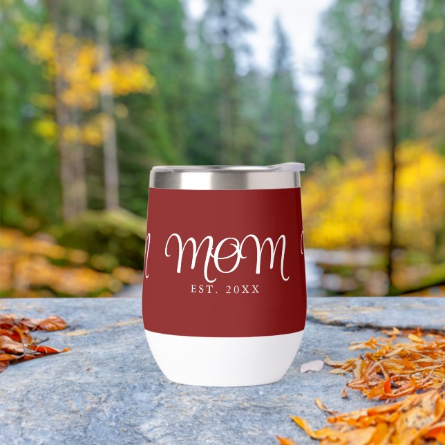 Mum Established New Mum Gift White Script (Outdoor)
