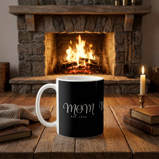 Mum Established New Mum Gift White Script Coffee Mug