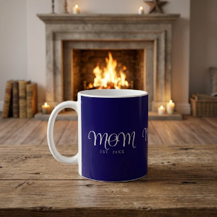 Mum Established New Mum Gift White Script Coffee Mug