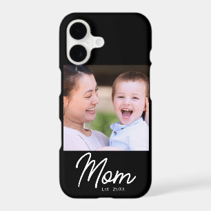 Mum Established Photo Black Script Minimal Elegant