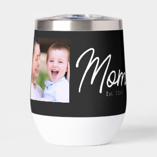 Mum Established Photo Black Script Minimal Elegant