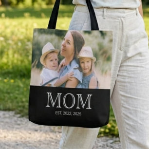 Mum Established Photo Black Tote Bag