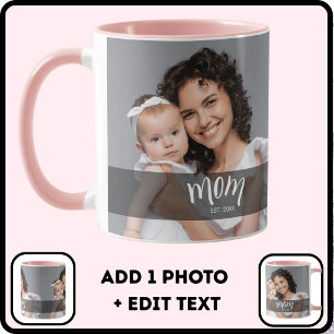 Mum Established Photo Gift for New Mother Mug